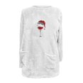thumbnail image 2 of Gibobby Sudaderas para mujer navidad Sudadera con capucha de felpa con bolsillo y manga larga, cuello redondo, Navidad, informal, para mujer(Blanco,G), 2 of 4