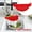 Red, variant on Euaioeiu Silicone Pot Strainer Lid, Spill Proof Splatter Guard with Handles, Flexible Food Drainer Insert, Ideal for Cooking Pasta, Draining Vegetables and Washing Fruits in Kitchen Sink