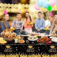 thumbnail image 5 of Table Cloth,Graduation Tablecloth, Gold Themed Disposable Table Cover for Graduation Party, Kindergarten to College Celebration, 54x108 Inch Decorative Cover for Dessert & Banquet Tables, 5 of 7
