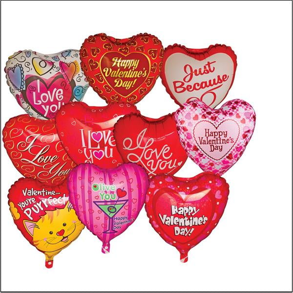 18" Mylar Valentine Balloon Assortment