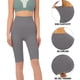 thumbnail image 4 of Hukapapa Pantalones de yoga ajustados con corte en T para mujer, color melocotón, fitness, glúteos, cintura alta, pantalones cortos de yoga, levantamiento de glúteos, entrenamiento, deportes,, 4 of 5