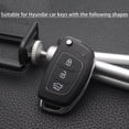 thumbnail image 2 of HUGFEGWE Fit for Hyundai Key Fob Cover,Premium Soft Transparent TPU 360 Degree Full Protection Compatible with Hyundai ix45 Santa Fe Accent 3 Button Flip Remote Key Fob CV4111 (Clear) U2536-21574, 2 of 4
