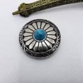 thumbnail image 1 of Accesorios para equipaje, hebilla de tela de 30 mm, accesorios de billetera hechos a mano, hebilla de tela de crisantemo turquesa de aleación, 1 of 6