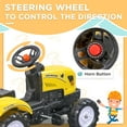thumbnail image 4 of Aosom Manual Kid Push & Pedal Ride-On, Plastic Yellow, 52.40 x 16.50 x 20.10 Inches, 16.5 lbs, 4 of 9