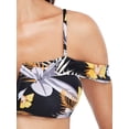 thumbnail image 6 of Womens Floral V Wired Neck Bikini Sets Off Shoulder Two Piece Swimsuits, 6 of 6