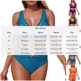 thumbnail image 3 of YueHuiYing Women's Solid Color Slim Fit Two Piece Swimsuit Set Fashion Surfing Outfit For Beach And Water Sports, 3 of 9