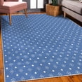 thumbnail image 3 of Geometric Decorative Rug, Old Fashioned Design with Flowers Inspired Geometrical Art, Quality Carpet for Bedroom Dorm and Living Room, 6 Sizes, Cobalt Blue, by Ambesonne, 3 of 4