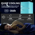 thumbnail image 4 of 2 Door Mini Fridge with Freezer,3.5Cu.ft Small Freezer,7 Adjustable Thermostat,Blue,New, 4 of 9