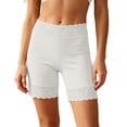 thumbnail image 2 of Slip Shorts for Under Dresses Anti Chafing Boyshorts Underwear Womens Seamless High Waisted No Show Panties White One Size, 2 of 6