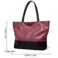 thumbnail image 4 of Ladies Tote Bag Large Capacity Fashion Dual Color Shoulder Tote Top Handle Bag, 4 of 4
