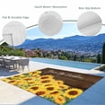 thumbnail image 3 of Sunflowers Outdoor Rug for Patio/Deck/Porch, Non-Slip Large Area Rug 5 x 7 Ft, Wooden Yellow Summer Botanical Elegant Pastoral Indoor Outdoor Rugs Washable Area Rugs, Camping Rug Carpet Runner, 3 of 8