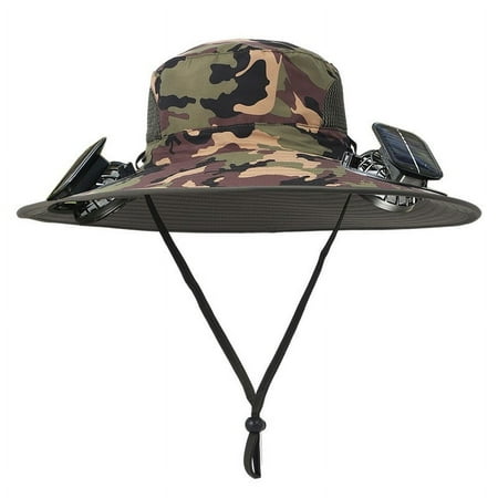VibHome Clearance of savings! Wide Solar Fan Outdoor Fishing Hat Men Sun Hat With 2 Solar Fan Fishing Hats 3 Speed Adjustable Fan Hat on Clearance!
