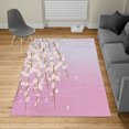 thumbnail image 2 of Weeping Flower Turkish Area Rug, Freshly Blooming Cherry Blossom Branches Buds Spring Season Artwork, Soft Carpet for Living Room Decor with Distressed Look, 2.6' x 5', Pale Purple, by Ambesonne, 2 of 4