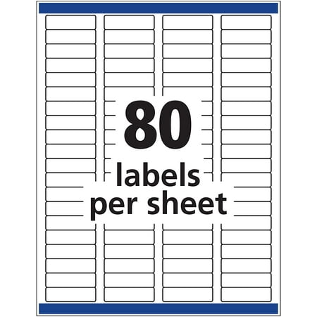 Avery 6467 Self-Adhesive White Removable Laser id Labels, 1/2 x 1-3/4, 2000/pk | Walmart Canada