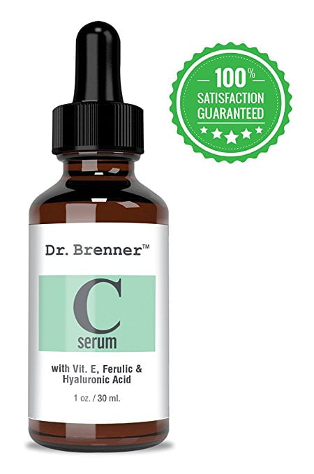 Dr. Brenner Anti-Aging Vitamin C Serum for Face and Eyes with Ferulic Acid, Vitamin E and Hyaluronic Acid 1oz. Set that includes a FREE Gift