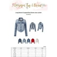 thumbnail image 4 of Made by Olivia Women's Long Sleeve Cropped Raw Denim Jean Jacket, 4 of 4
