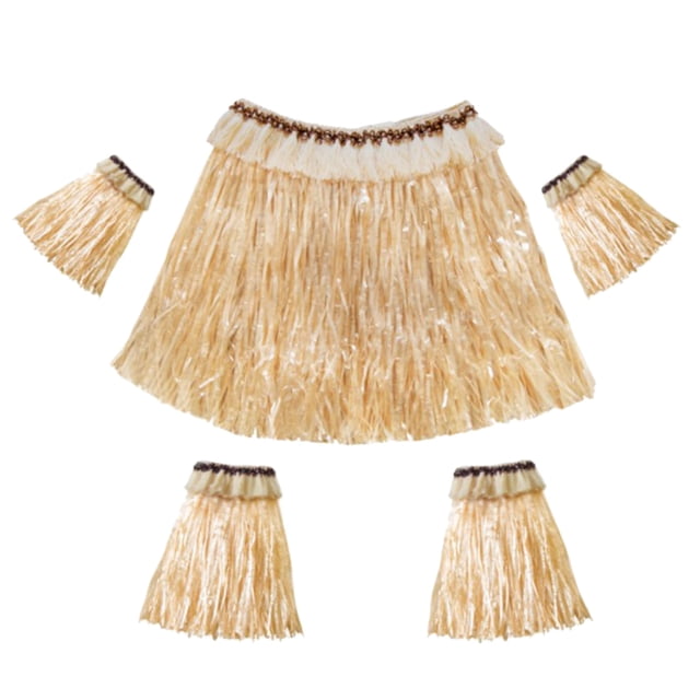 Conjunto de Disfraces Unisex Sunnimix paja Falda hawaiana de Hula
