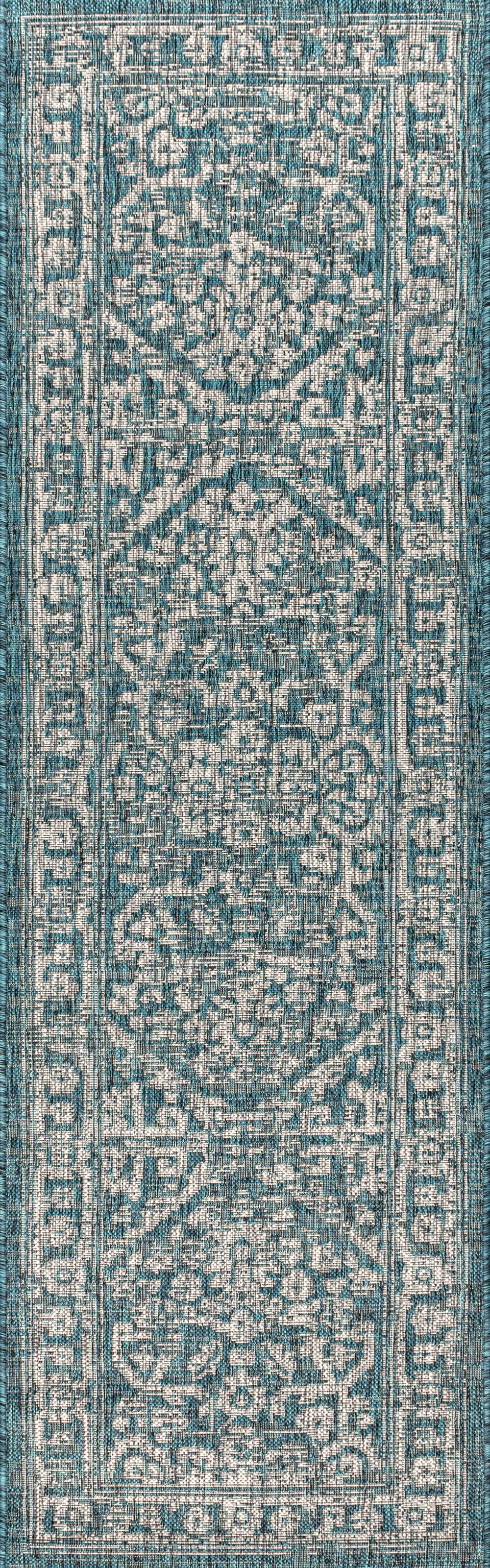 Malta Bohemian Medallion Textured Weave Indoor/Outdoor Area Rug