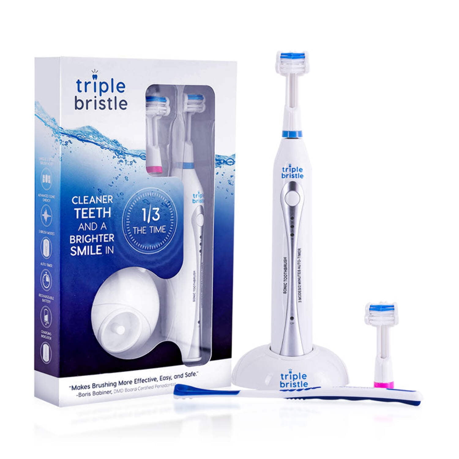 SmileDirectClub Electric Toothbrush with 3-in-1 Travel Case