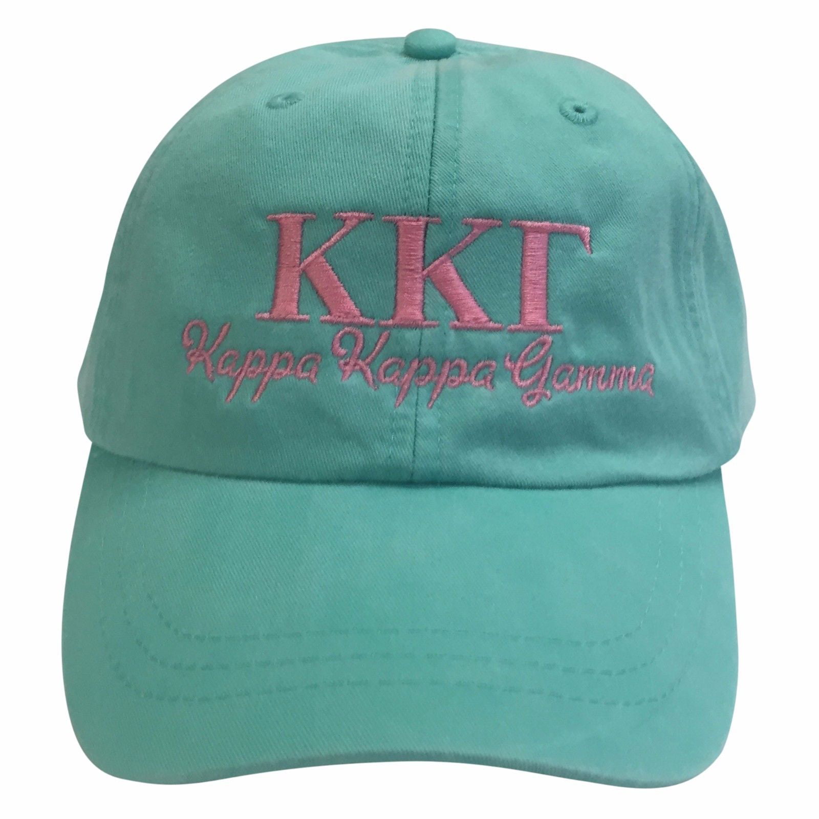 White Hat with Blue/Red Thread Baseball Hat S Kappa Kappa Gamma KKG