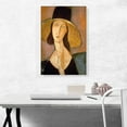 thumbnail image 2 of ARTCANVAS Portrait of Jeanne Hebuterne in a Large Hat 1918 Canvas Art Print by Amedeo Modigliani - Size: 26" x 18" (0.75" Deep), 2 of 9