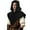 Black, variant on Medieval Viking Hooded Cowl Cape Triangle Cloak, Pointed Hem Adult Halloween Cosplay Costume