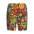 thumbnail image 2 of Haiem Hippie Peace Love Men's Pajama Short with Soft Woven Cotton Elastic Waistband Sleep Short-3X-Large, 2 of 9