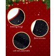 thumbnail image 6 of Black Christmas Christmas Tree Skirt 36 Inches Large Christmas Skirt Tree, Xmas Balls Botanical Winter Snowflake Tree Skirt Christmas Decorations for Fireplace Party Holidays Indoor Outdoor, 6 of 7