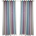 thumbnail image 1 of Rideaux Étoilés Double Couche pour Chambre d'Enfants Filles Colorés avec Voile Rideaux Occultants, 1 of 7