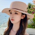thumbnail image 3 of SikaFu New Straw Hat Girl Summer Flat -Ding Ding Ribbon Grand Hat Grass Cao Cao Cao Cao Cao Cao Cao Cao Cao Cao Cao Cao Cao Cao Cao Beach Hat Advanced Hat, 3 of 6