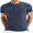 Navy Blue, variant on PPYOUNG Mens Fashion Casual Front Placket Basic Short Sleeve Henley T-Shirts L