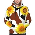 thumbnail image 4 of Bingfone Sunflower Cow Men'S Drawstring Hoodie Long Sleeve Pocket Sweatshirts-3x-Large, 4 of 9