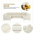 thumbnail image 4 of EUROCO 8 Seat  Upholstered  Sectional Sofa,U-Shaped Sofa with Thick Seat and Back Cushions, Large Sectional Couch with Removable Cushions and Cushion Cover,Beige, 4 of 10