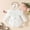 White, variant on HUITKMM Baby Girl Long Sleeve Bodysuit Girls Long Sleeve Ribbed Bowknot Romper Bodysuits Dress 0-3 Months