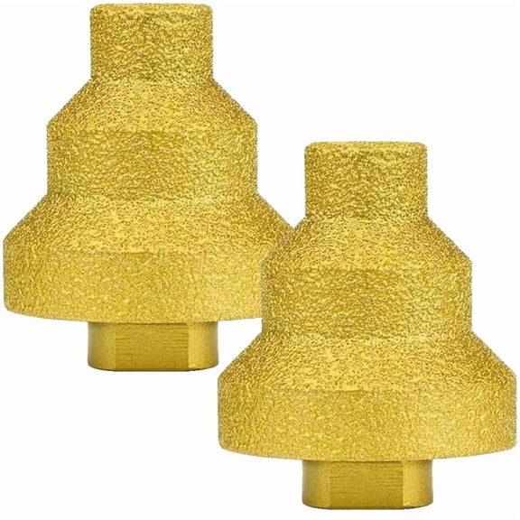 2pcs Diamond Core Drill Bit,20-35-50mm Chamfer Multi-Layer Conical Hole Opener,Diamond Step Drill Bit with Shank M14