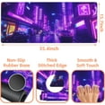 thumbnail image 3 of Purple Cyberpunk Cityscape Gaming Mouse Pad,Large Non-Slip Thick Stitched Edge Mouse Mat for Home Office Gaming Keyboard Desk Pad (35.4 x 15.7 Inches), 3 of 6
