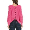 thumbnail image 2 of 525 America womens  Lace-Up Back Sweater, s, Pink, 2 of 3