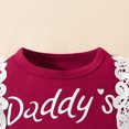 thumbnail image 5 of TOWED22 Newborn Baby Girl Fall Winter Clothes Outfit Set Sweet Ruffle Romper, Pants and Headband Infant Clothing,12-18 M, 5 of 6