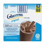 Glucerna Original Diabetic Protein Shake, Rich Chocolate, 8 fl oz Bottle, 16 Count