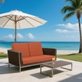 thumbnail image 2 of Outdoor Loveseat Cushion Set 48"x24" - Waterproof Deep Seat Patio Cushions, Fade & Weather Resistant Replacement Cushions for Couch, Bench, Swing - 2-Piece Set with Backrest, 2 of 6