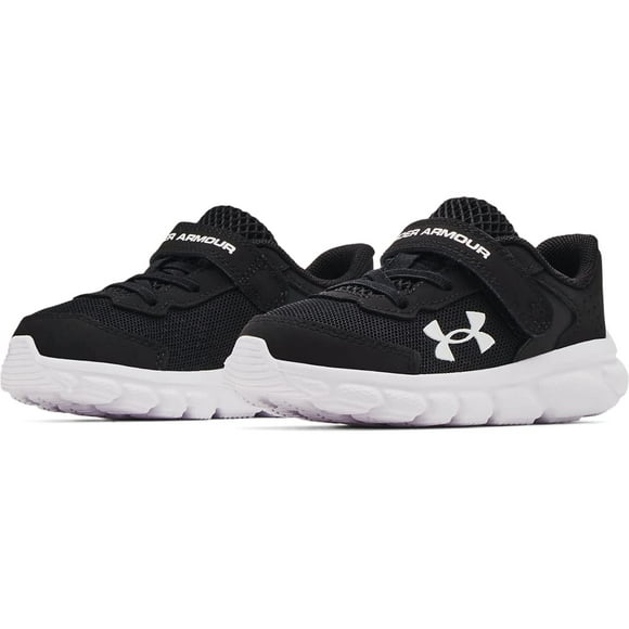 Under Armour Women's Infant Assert 9 Alternate Closure Running Shoe, Black (001)/White, 5