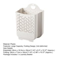 thumbnail image 5 of Wall-mounted Stable Standing Hollow Laundry Basket Folding Dirty Clothes Storage Bucket Bathroom Gadget-M,Light Blue, 5 of 5
