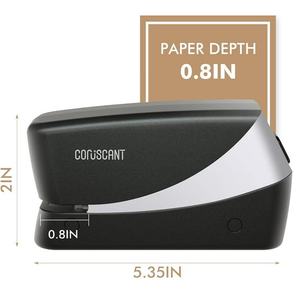 Heavy Duty Electric Stapler with 25 Sheet Capacity, No-Jam Automatic AC or Battery Powered, Includes 2000  and Staple Remover