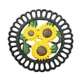 thumbnail image 2 of Salvamanteles de hierro fundido, almohadilla para olla caliente de Metal rústico resistente, salvamanteles Vintage para encimera de cocina, mesa de Girasol, 2 of 8
