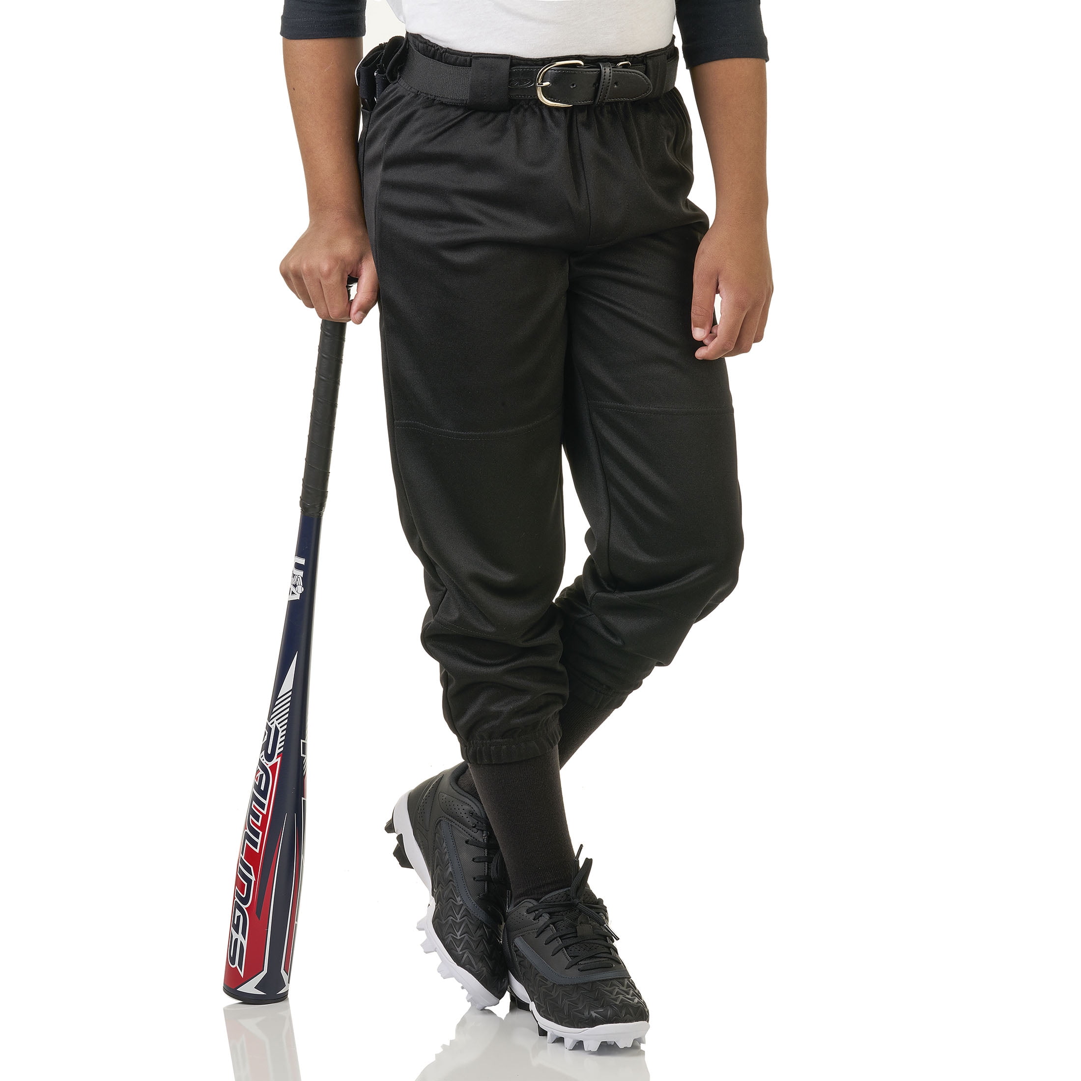 Athletic Works Youth Unisex Baseball/Softball Pants, Size XL, Black