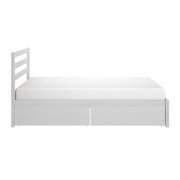 Bear Full Single Bed w/ Underbed Storage Drawers, Brushed White