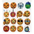 thumbnail image 3 of Ambesonne Halloween Shower Curtain, Pumpkin, 69"Wx84"L, Orange, 3 of 5
