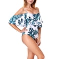 thumbnail image 6 of SAYFUT Fashion One Piece Flounce Swimsuit Ruffles Tankini Off Shoulder Bathing Suit Swimwear for Women, 6 of 7