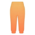 thumbnail image 5 of ABATAB Capri Pants for Women Yoga Loose Workout Joggers Cropped Pants Lounge Casual Gradient Cinch Capris with Pockets, 5 of 6