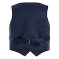 thumbnail image 3 of iiniim Boys Formal Suit Vest Classic Fit V-Neck Single Breasted Dress Waistcoat for Kids Navy Blue 16, 3 of 7